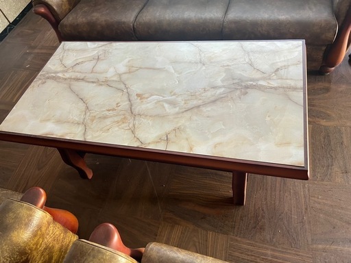 GO-223】ソファ 応接セット 応接室 テーブル エビス工芸 昭和レトロ O