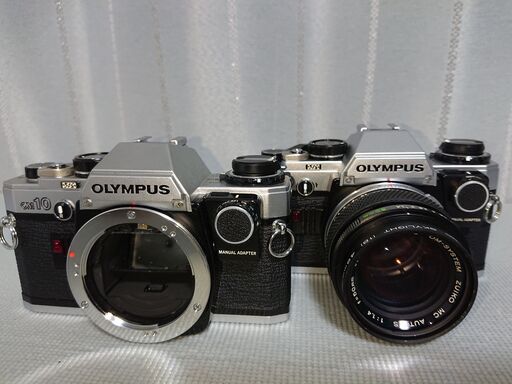 ジャンク扱い　フイルムカメラ　オリンパス　OM10本体２台（内１台は完全ジャンク品部品取り用）