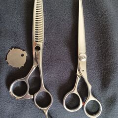 トリミング用　仕上げハサミ、スキハサミ　２本セット トリミング用 仕上げハサミ、スキハサミ 2本セット