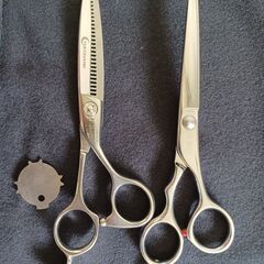 トリミング用 仕上げハサミ、スキハサミ 2本セット