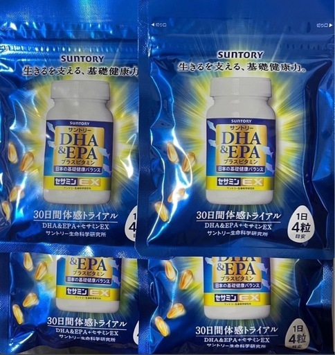 4つセット　サントリーDHA \u0026 EPA プラス　セサミンEX サプリ