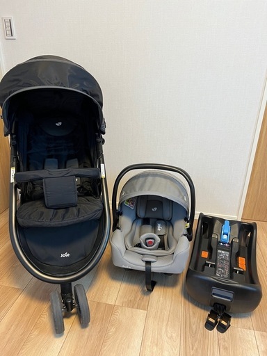 【JOIE アイスナグ】トラベルシステム3点セット（チャイルドシート、カーシート、ベビーカー）