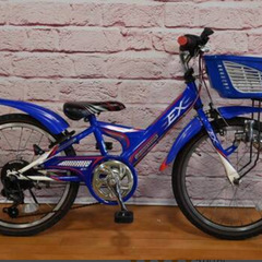 【完売御礼】【子供用】整備済 ブリヂストン20型 エクスプレスJr 中古 子供用自転車 身長110cm程度から131cm程度まで 青色 <自転車のオオムラ 静岡店> 