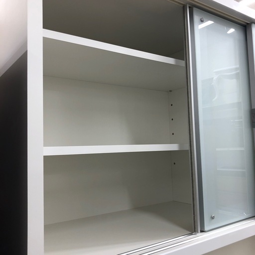 レンジボード スライド扉 3段引出し 引き出し内シミ有り 【取りに来れる方限定】 - 食器棚、キッチン収納