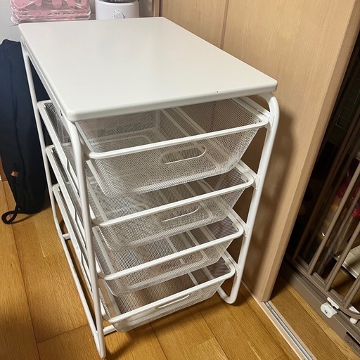 IKEA イケア　ALGOT アルゴート4段 天板付き メッシュバスケット　①