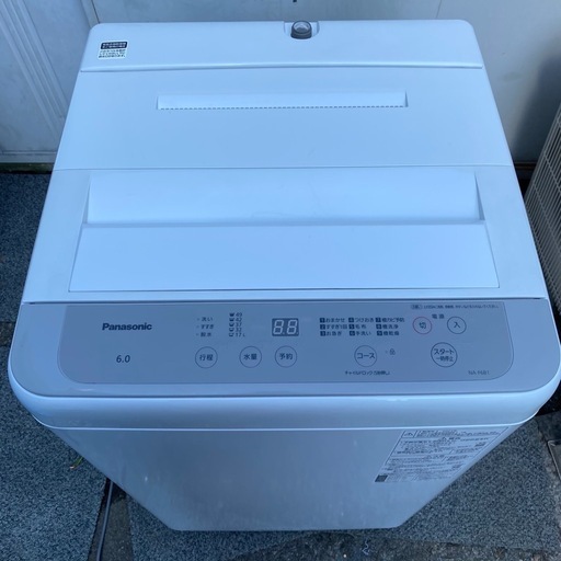 【美品】パナソニック Panasonic 全自動電気洗濯機 NA-F6B2 6.0kg 2023年製 動作確認 清掃済み