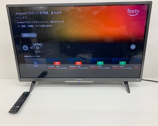 【現状品】FUNAI Fire TV 32型 液晶テレビ 2022年製 FL-32HF40 フナイ リモコン付き 簡易確認済み