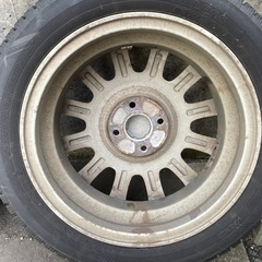 【お値下げ】HONDA N BOX JF2 カスタムターボ用 純正ホイール＆スタッドレスタイヤ4本セット  ※ホイールは傷など使用感多めです ※タイヤは4本中2本が寿命です
