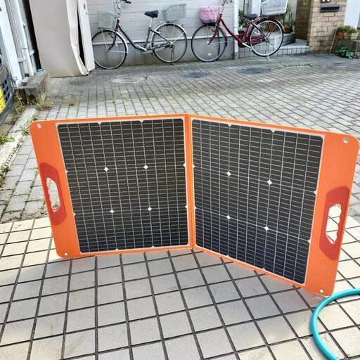 新品（確認のみ）破格!!　150W 単結晶シリコンソーラーパワーバンクパネル、折りたたみ式ポータブル充電器、アウトドア活動用、防水USBソーラー充電器、モバイル機器用、キャンプ、ハイキング、緊急時に最適