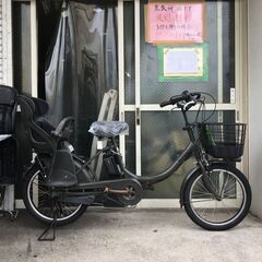 地域限定送料無料 ブリヂストン ビッケ 子供乗せ 三人乗り 12,8AH 黒系 