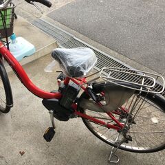 地域限定送料無料 ヤマハ パス ナチュラ 新基準 8,7AH 子供乗せ 赤 