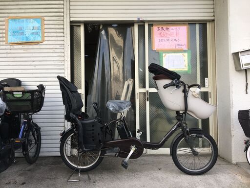地域限定送料無料　パナソニック　ギュットミニ　三人乗り　16AH　子供乗せ　茶　キッスミニ　ビッケポーラー　神戸市　電動自転車