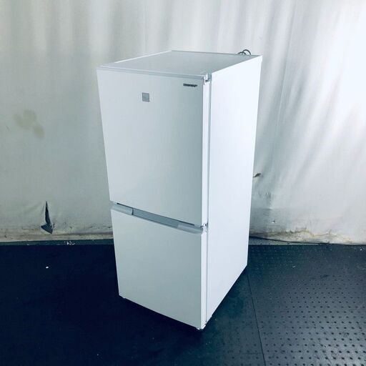 ID:re11122 シャープ SHARP 冷蔵庫 一人暮らし 中古 2021年製 2ドア 152L ホワイト ファン式 両方開き SJ-15E8-KW  【リユース品：状態A】【送料無料】【設置費用無料】