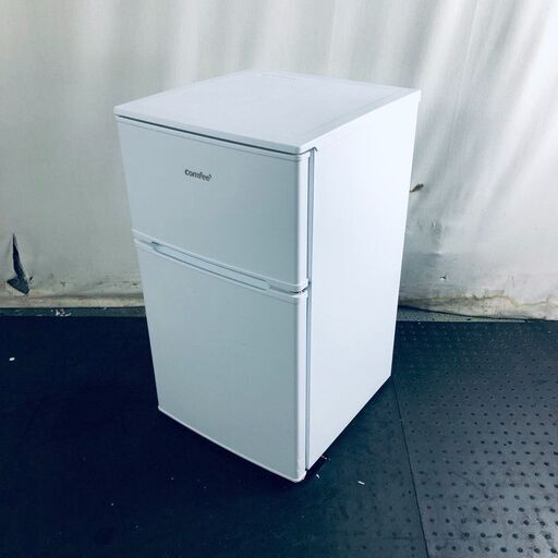 ID:rg219662 comfee 冷蔵庫 一人暮らし 中古 2021年製 2ドア 90L ホワイト 直冷式 右開き RCT90WH/E  【リユース品：状態B】【送料無料】【設置費用無料】