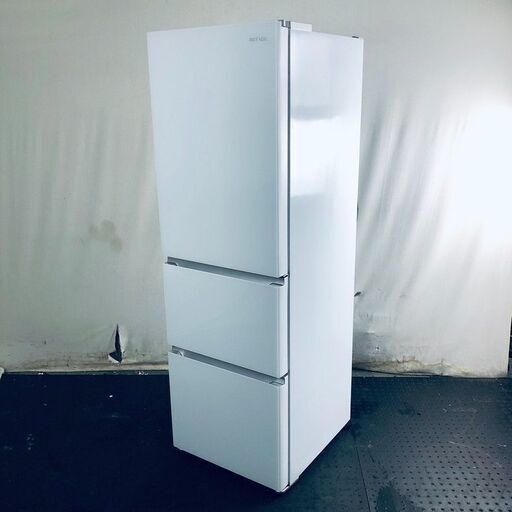 ID:rf00095 【自社配送エリア内限定】ヤマダ電機 YAMADA 冷蔵庫 ファミリー 中古 2022年製 3ドア 319L ホワイト ファン式 右開き YRZ-F32K  【リユース品：状態B】【送料無料】【設置費用無料】