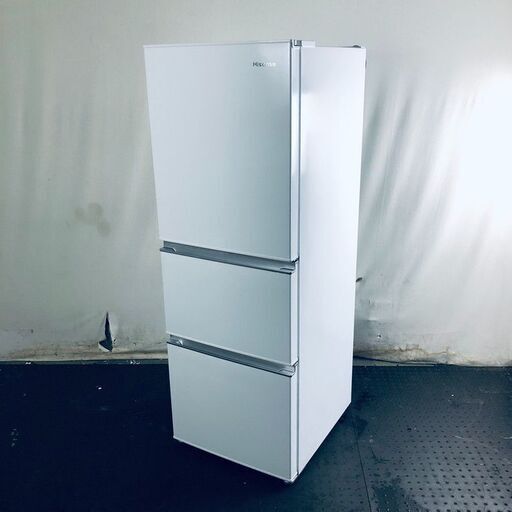 ID:rf00097 【自社配送エリア内限定】ハイセンス Hisense 冷蔵庫 ファミリー 中古 2020年製 3ドア 282L ホワイト ファン式 右開き HR-D2801W  【リユース品：状態B】【送料無料】【設置費用無料】