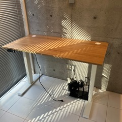 一年のみ使用】 Sunon 電動昇降デスク ナチュラルオーク