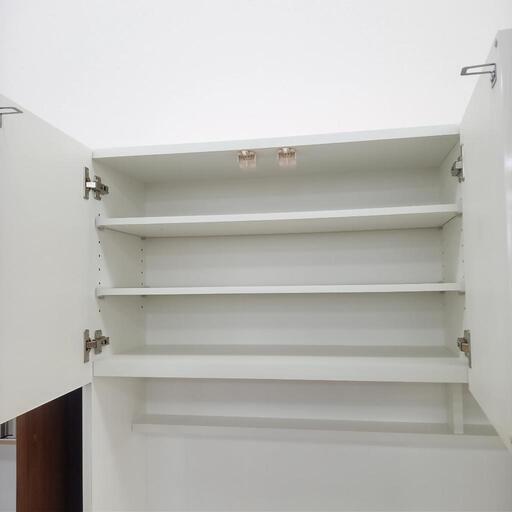 ☆ジモティ割あり☆ レンジボード 白 H190×D42×W120 クリーニング済み