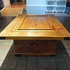 関西火鉢 長火鉢 幅91cm 引出2杯 古民具 囲炉裏テーブル 灰なし