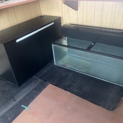 120×45×45水槽、水槽台、上部フィルター