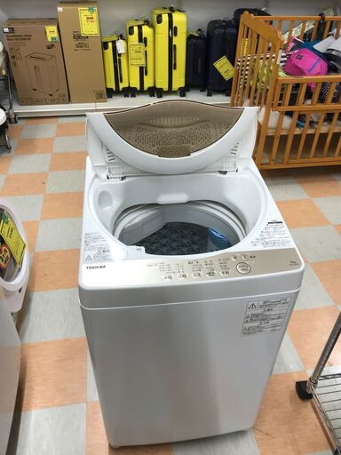 洗濯機 トウシバ AW-5G8 2020年製 W(幅)56.3×D(奥行き)58.0×H(高さ)95.7cm ※保証6ヶ月