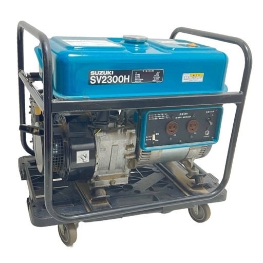 ○ジャンク 手渡しのみ 発電機 スズキ ガソリンエンジン SUZUKI SV2300H 50/60Hz 100V 出力2.3kVA 中古品■ジモティ姫路