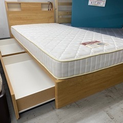 愛品館 江戸川店 】引き出し付き シングルベッド NITORI（ニトリ）