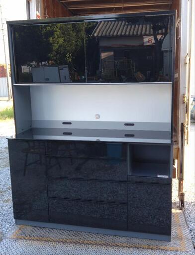 高橋木工所　キッチンボード 食器棚　大型　SUNNY 大理石調　1600mm
