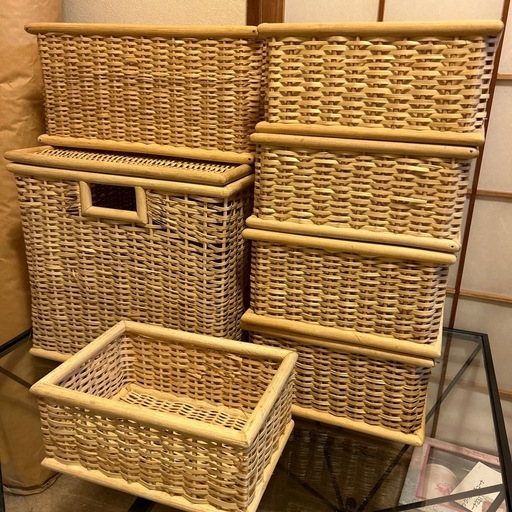 『無印良品』重なるブリ材バスケットセット！