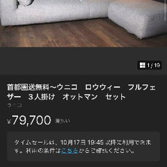 ⭕️現金特価 首都圏送無料〜ウニコ ロウウィー フルフェザー 3人掛け 