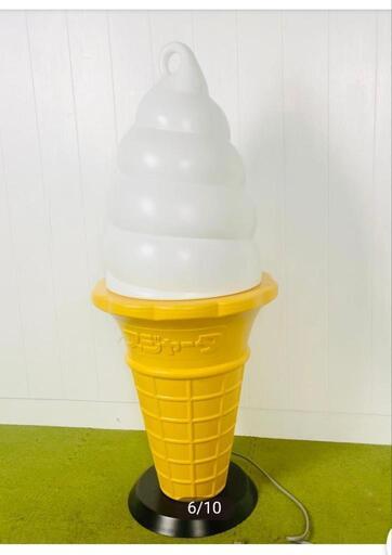 新品　TOMI　スジャータシルクアイス　ソフトクリーム看板　あんどん大