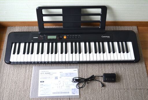 2019年製 美品カシオ電子キーボードCasiotone CT-S200BK(ブラック) 61鍵盤