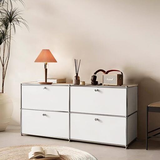 【引取限定！早い人優先！】新品未使用 USMハラーキャビネット チェスト リビング 収納幅153cm 国内在庫 モジュール 家具 完成品リプロダクト HL-01WH
