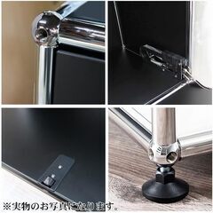 【引取限定！早い人優先！】新品未使用！USMハラー サイドボード リプロダクト 北欧 2段 鍵付き サイドボード 幅77cm 国内在庫 モジュール 家具 完成品 ハラーキャビネット チェスト リビング 収納 モダン HL-03BK