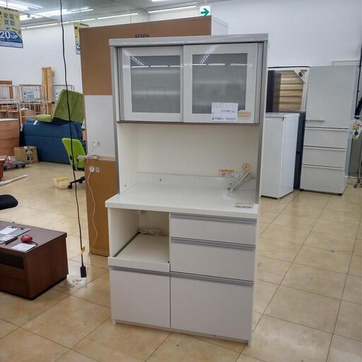 ★ジモティ割あり★ パモウナ レンジボード 白 H178.5×D50×W90 クリーニング済み OJ6206