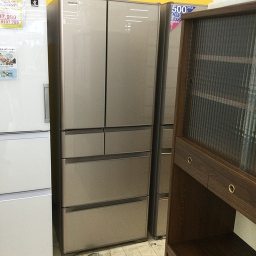 HITACHI  505L冷蔵庫　2019年製　R-XG51J  参考価格¥148,000円　新鮮スリープ野菜室搭載　No.2732