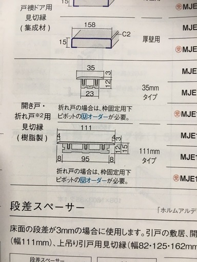 室内片開きドア