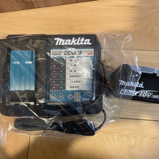 マキタ18v6a純正バッテリー、充電器セット