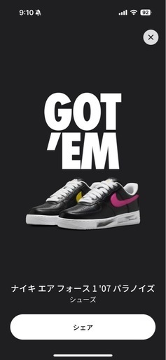 Nike Air Force 1 '07 パラノイズ 25 cm
