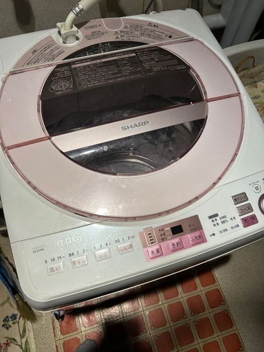 配送可能　未清掃 動作確認済み 2016年 8kg 洗濯機 SHARP シャープ 大容量