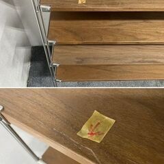 無印良品/MUJI ウォールナット ステンレスユニットシェルフ 幅84 棚板9枚 中古家具 店頭引取歓迎 R8741