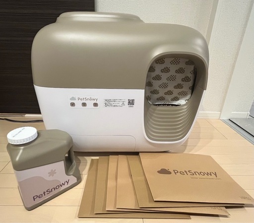 ★感染症歴無しPetSnowy Premium 猫砂、ゴミ袋セット