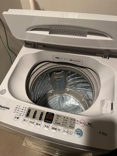 【10月24日・25日・26日受取可能な方‼️】Hisense 4.5kg 全自動洗濯機 HW-T45F