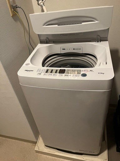 【10月24日・25日・26日受取可能な方‼️】Hisense 4.5kg 全自動洗濯機 HW-T45F