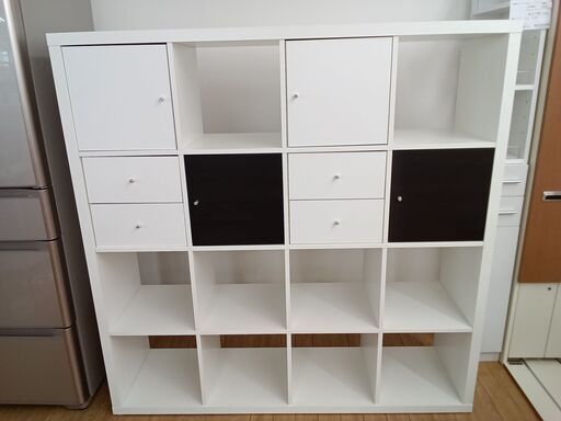 ★ジモティ割あり★ IKEA シェルフユニット ホワイト H148×D40×W147 クリーニング済み TK3293