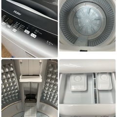 I733 🌈 2023年製の高年式♪ Haier 洗濯機（5.5㎏）23年製 JW-U55HK ⭐ 動作確認済 ⭐ クリーニング済
