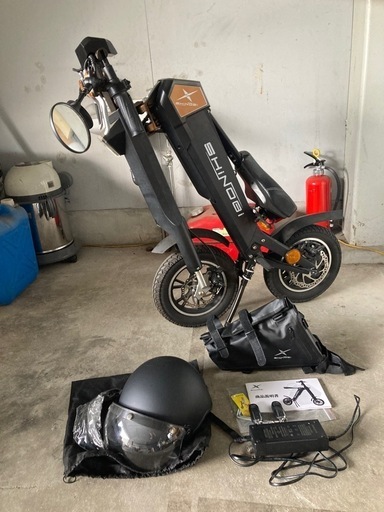 SHiNOBi (シノビ) 電動バイク 原付バイク 自動開閉機能 折りたたみ 電動スクーター 公道走行可能 EV 直接引き取り限定