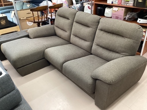美原店　L字ソファ　3人掛けソファ　ハイバック