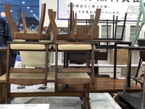 軽トラック貸出サービス有】ベンチダイニング4点セット キズ有