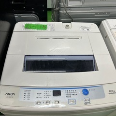 ご来店時、ガン×2お値引き‼️AQUA(アクア) 2017年製 6.0kg 洗濯機 